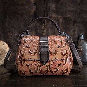 BAOERSEN  Genuine Leather Women's Cross-body Handbag
