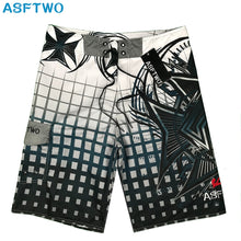 Load image into Gallery viewer, ASFTWO   Men&#39;s Modern Print Beach Board Shorts Swim Wear
