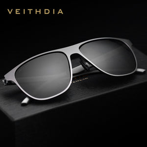 VEITHDIA Unisex Stainless Steel Polarized  Sunglasses with TR90 & Polarized Lenses