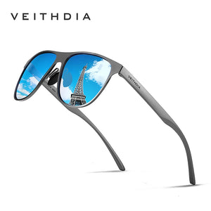 VEITHDIA Unisex Stainless Steel Polarized  Sunglasses with TR90 & Polarized Lenses