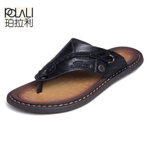 Load image into Gallery viewer, POLALI  Men&#39;s Designer Leather Summer Beach Sandals
