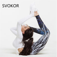 Load image into Gallery viewer, SVOKOR  High-Waist Harajuku Wing Print Athletic Fitness Active Wear Leggings
