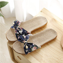 Load image into Gallery viewer, SUI-HYUNG   Flax Beach Summer Sandals with Floral Print - Variety Colors
