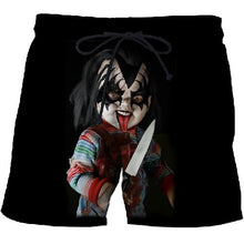 Load image into Gallery viewer, Men&#39;s Board Shorts Swim Trunks with Comic/Horror Prints
