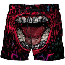 Load image into Gallery viewer, Men&#39;s Board Shorts Swim Trunks with Comic/Horror Prints
