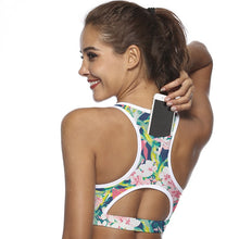 Load image into Gallery viewer, KEEP DIVING  Women&#39;s Supportive Athletic Active Wear Top with Pocket - Multiple Prints
