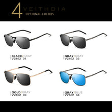Load image into Gallery viewer, VEITHDIA Men&#39;s Designer Alloy Frame Polarized Mirrored Sunglasses
