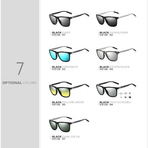 VEITHDIA   Brand Men's Retro Aluminum+TR90 Polarized Sunglasses