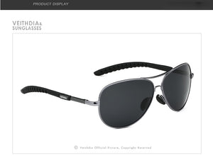 VEITHDIA  Brand Designer Polarized Aviator Style  Sunglasses with UV400 Protection