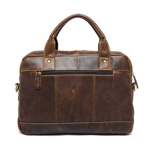 WESTAL  Rustic Men's Genuine Leather Laptop Messenger Bag for Business or Travel
