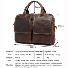 Load image into Gallery viewer, WESTAL  Rustic Men&#39;s Genuine Leather Laptop Messenger Bag for Business or Travel
