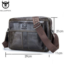 Load image into Gallery viewer, BULLCAPTAIN  Men&#39;s Genuine Leather Laptop Bag Briefcase Messenger Bag
